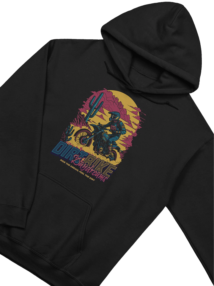 Dirt Bike Daydreams Hoodie | Retro Motocross Off-Road Sweatshirt product image (2)