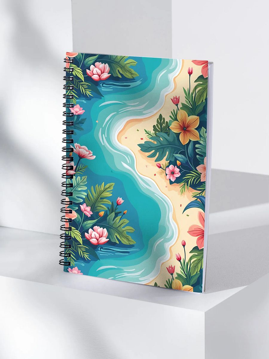 Coastal Beauty Spiral Notebook – Seaside Florida Style, Destin FL Vibes, Crab Island, Emerald Coast-Inspired 118-Page Ruled Journal product image (4)