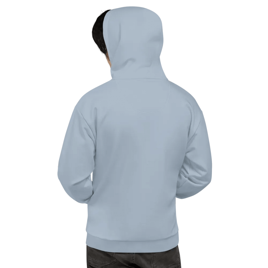 Plain Light Grayish Blue True Summer Unisex Recycled Polyester Heavyweight Premium Hoodie by Treasure Pie product image (9)