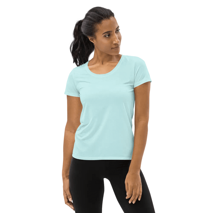 Light Cyan Women's Athletic T-Shirt product image (1)