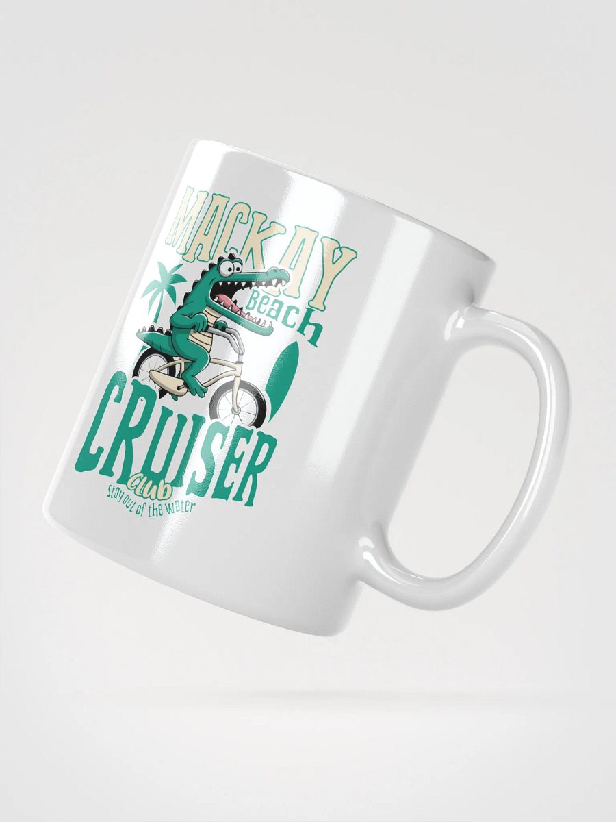 Mackay Beach Cruiser Crocodile Mug – Funny Beach Cruiser Bike Coffee Cup | Stay Out of the Water! product image (2)