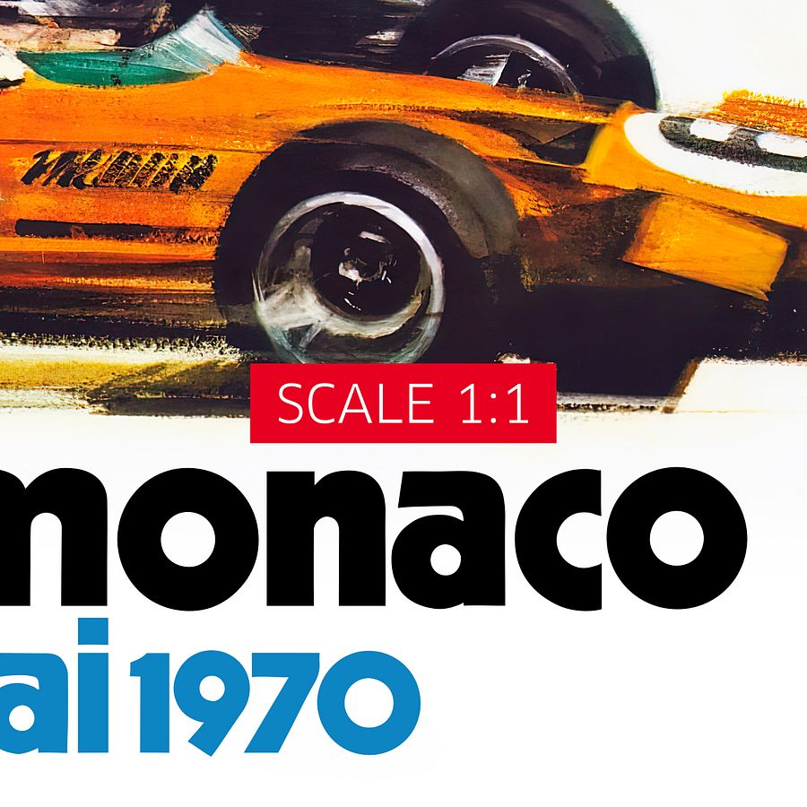 Monaco Vintage F1 Grand Prix, 1970 poster — Vintage Formula 1 poster, Monaco Grand Prix poster, retro travel poster, retro travel art product image (5)