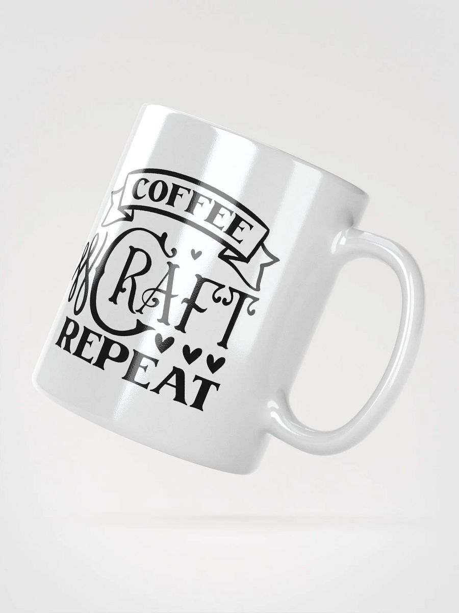 Coffee Craft Repeat White Glossy Mug product image (3)