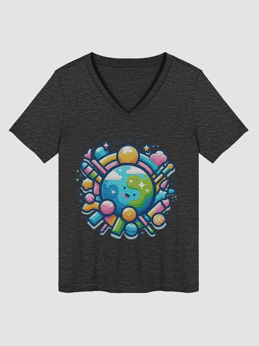 Whimsical Earth V-Neck Tee product image (5)