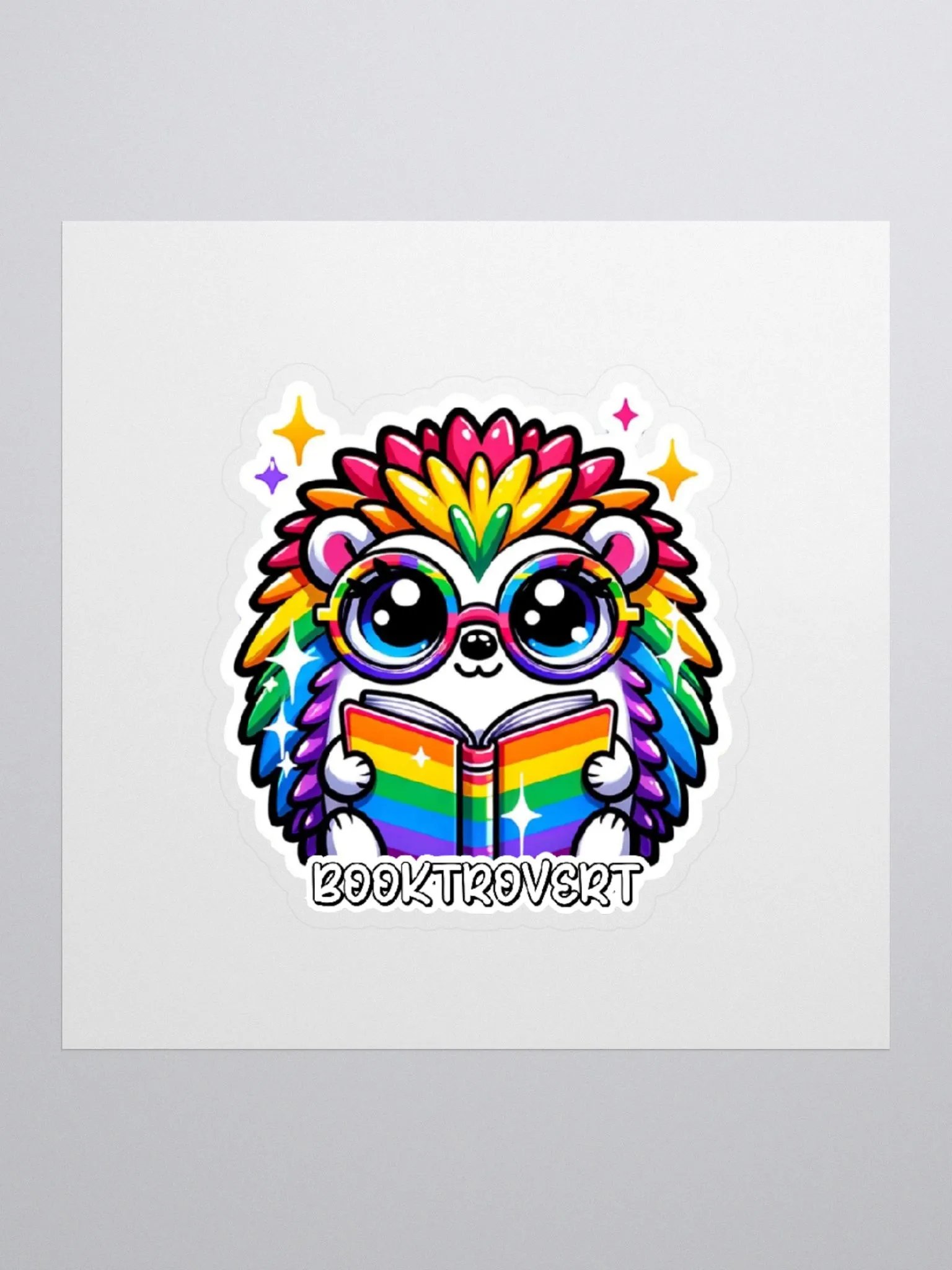 Booktrovert Sticker-Rainbow Vibe Sticker-LGBTQIA+ Sticker product image (3)