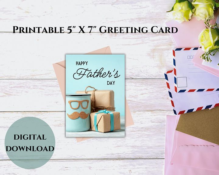 Glasses & Moustache Father's Day Card product image (1)