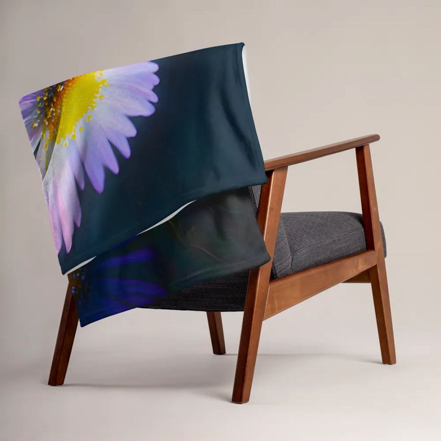 Aster Flower Violet Garden Flowers Throw Blanket product image (7)