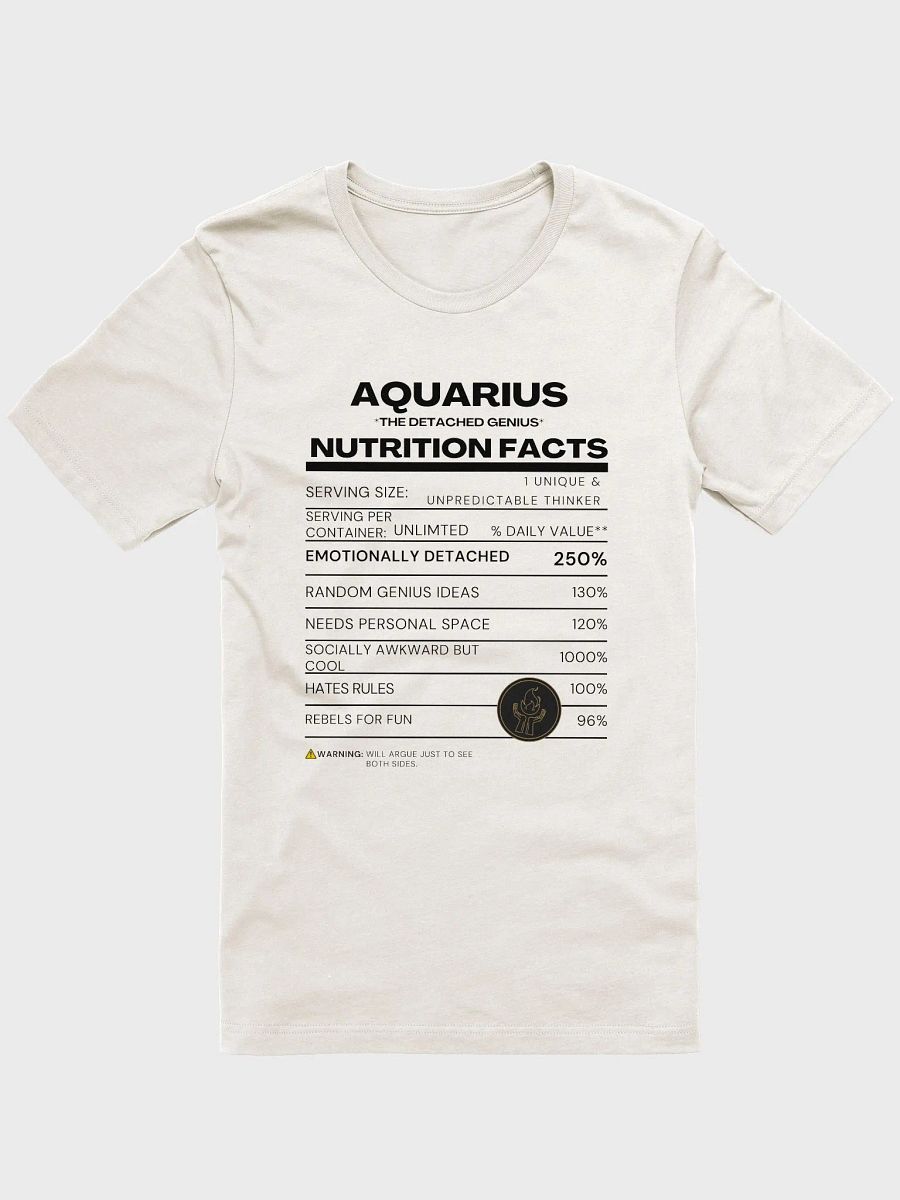 AQUARIUS Nutrition Facts T-Shirt product image (2)