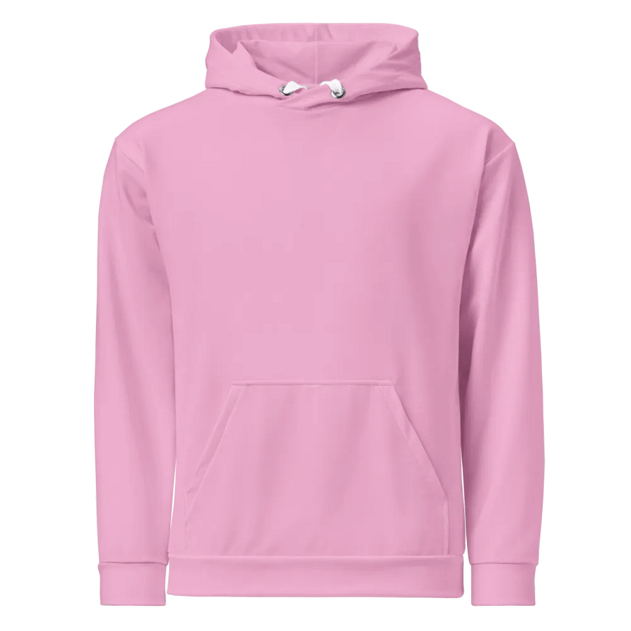 Plain Light Carnation Pink True Summer Unisex Recycled Polyester Heavyweight Premium Hoodie by Treasure Pie product image (8)