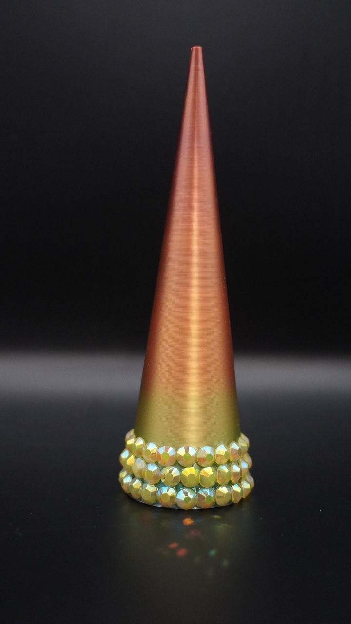 Sunset Orange Silk 3d Printed Ring Cones product image (1)