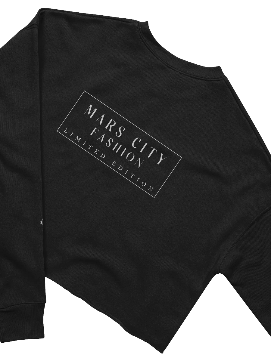 MARS CITY Double White Oultine Astronaut Cropped Sweatshirt product image (4)