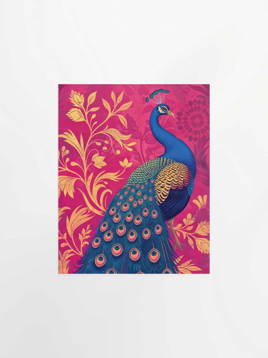 Art Nouveau Peacock on Fuchsia product image (10)