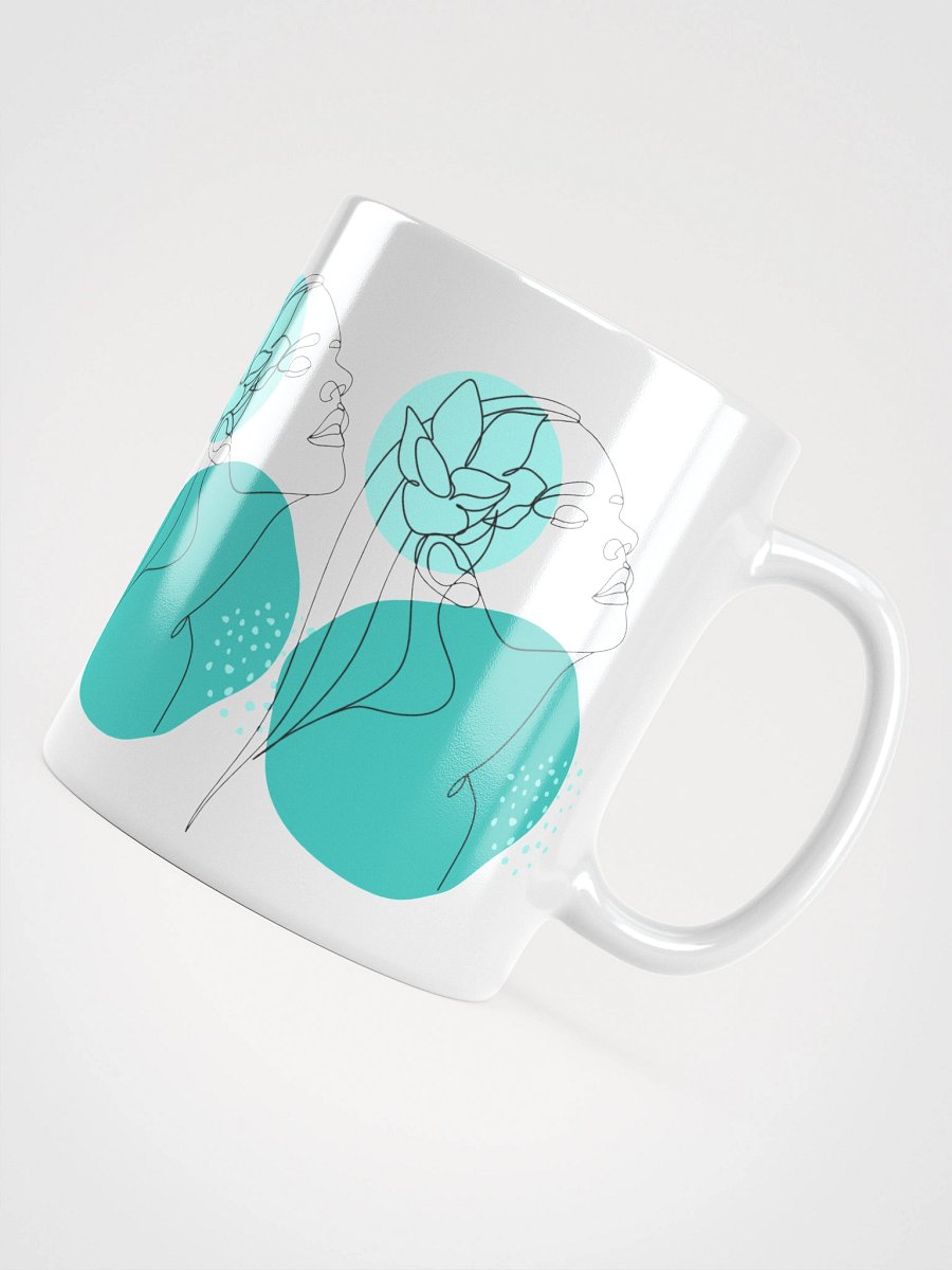Mug Blanc Equilibre Femme - Turquoise - Souffle Optimiste - Idée Cadeau Raffiné product image (4)