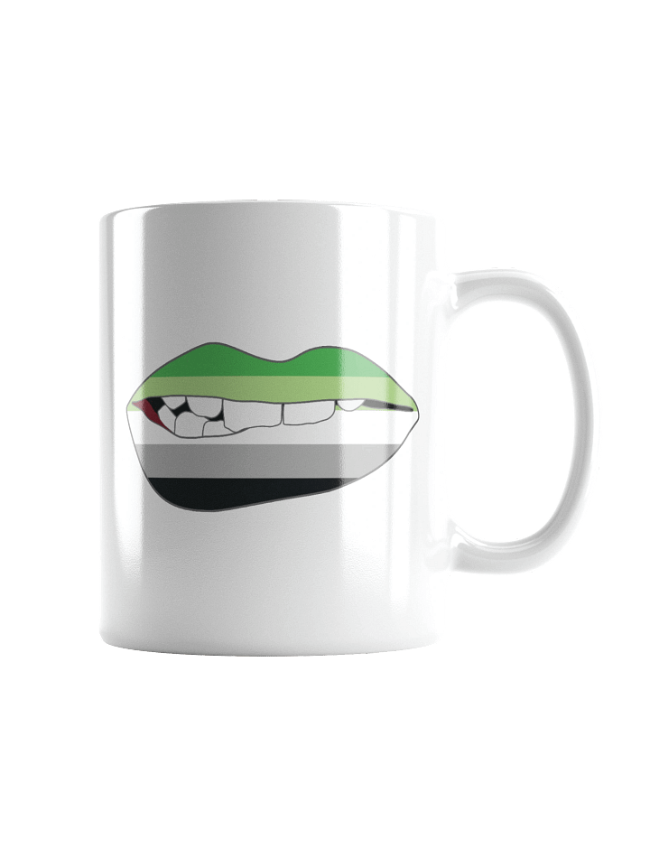 Aromantic Pride Flag Biting Lips Mug product image (1)