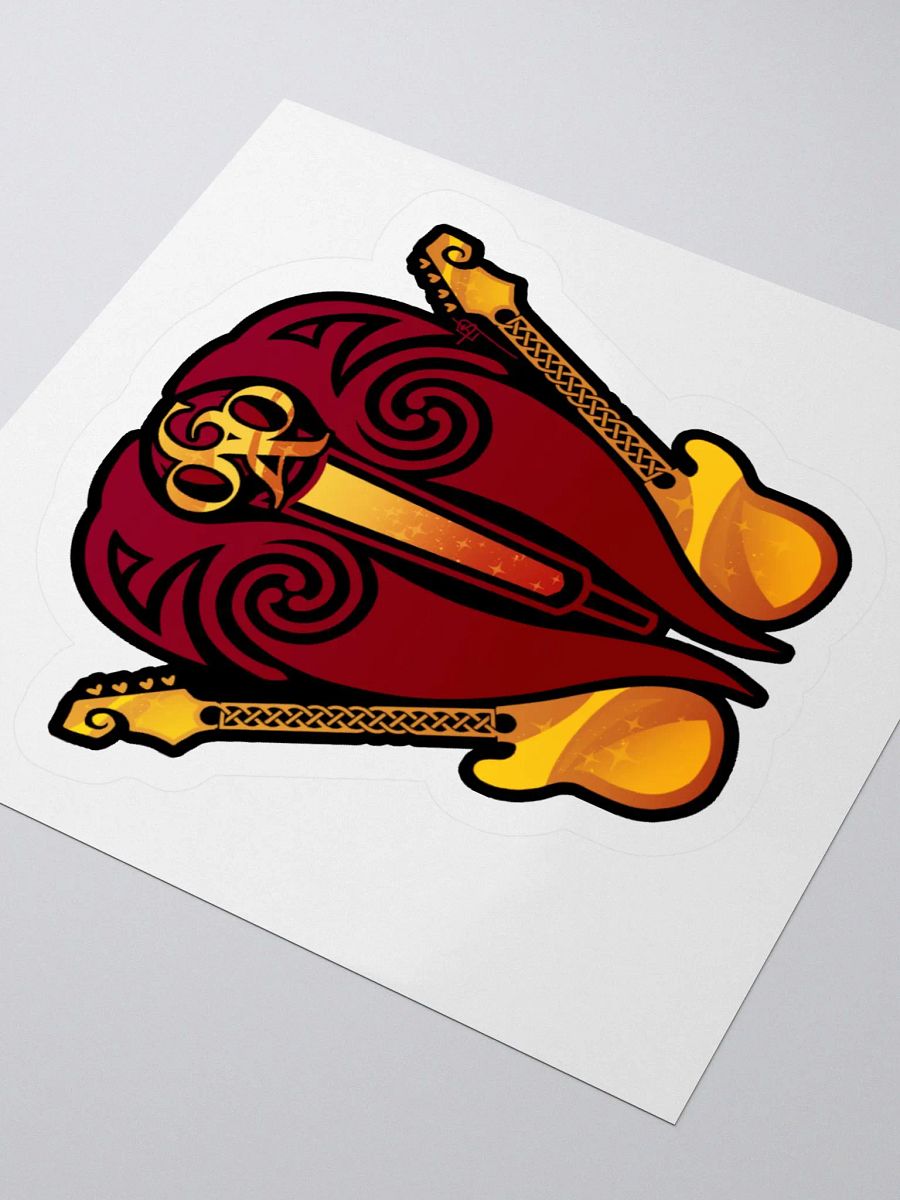 | Vinyl Sticker | Old Gods Crest | Sunset - Red&Gold | product image (3)