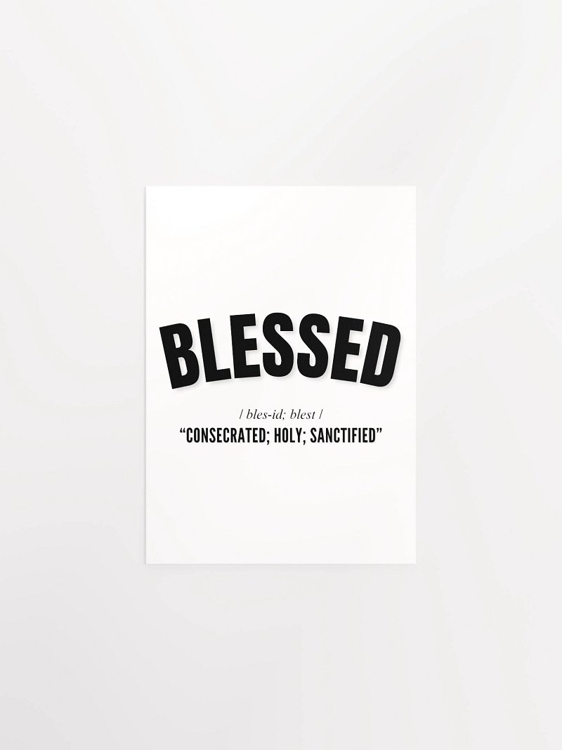 BLESSED PHONETIC POSTER