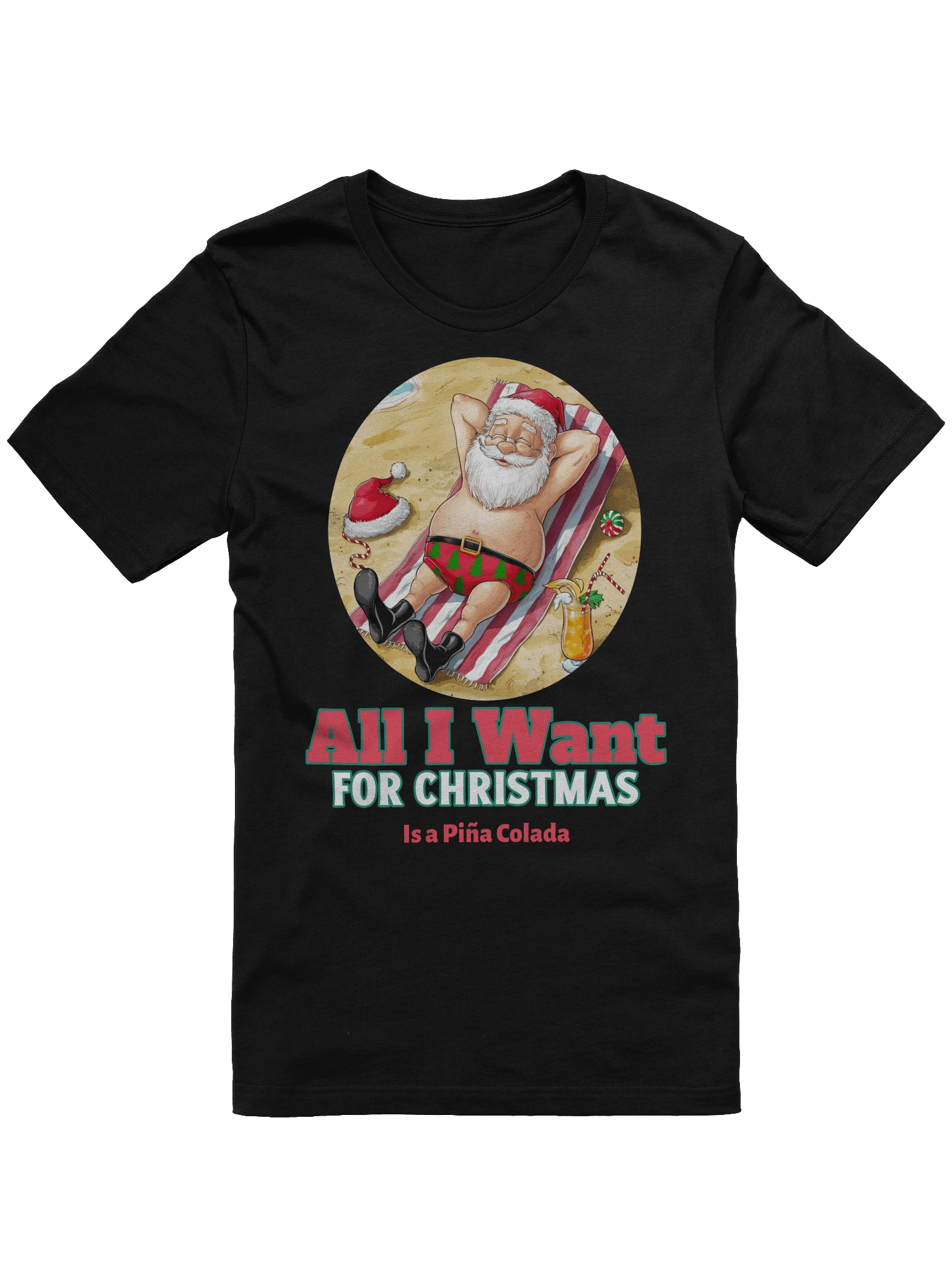 Sunny Santa Christmas Beach T-Shirt product image (2)
