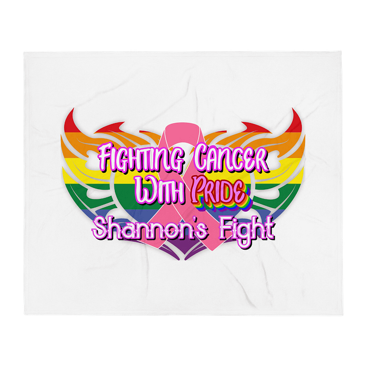 Fighting Cancer w/ Pride - Throw Blanket product image (1)