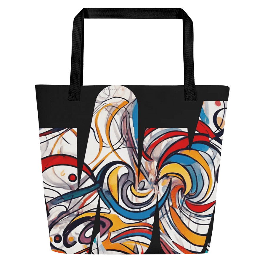 Big printed tote bag with Kadinsky inspired  design product image (3)