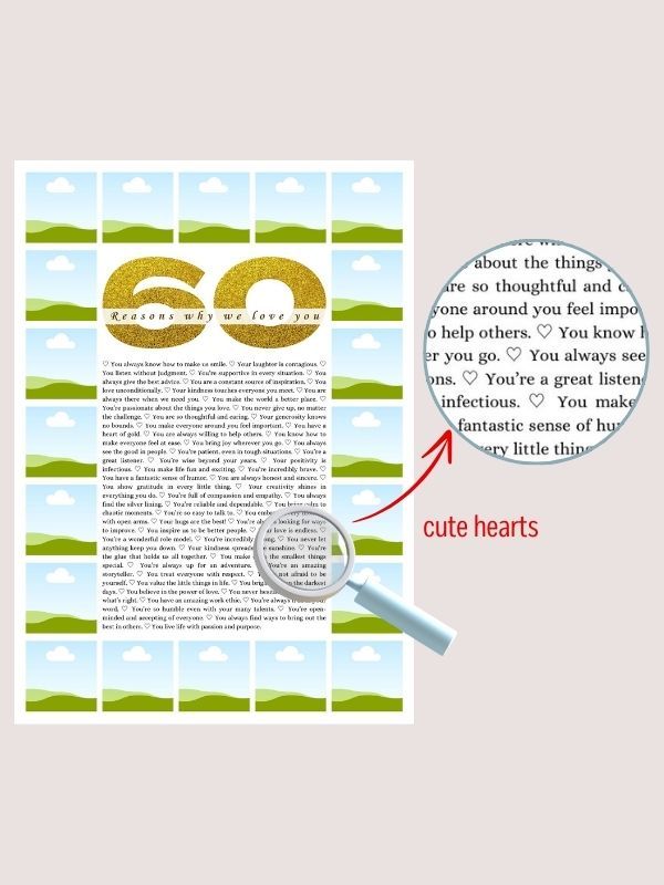 60 Reasons Why We Love You Photo Collage Canva Template product image (6)