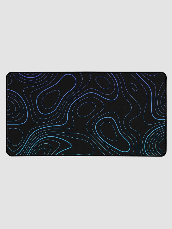 Ocean Surge: Topo Lines with Gradient Pop Desk Mouse Mat product image (1)