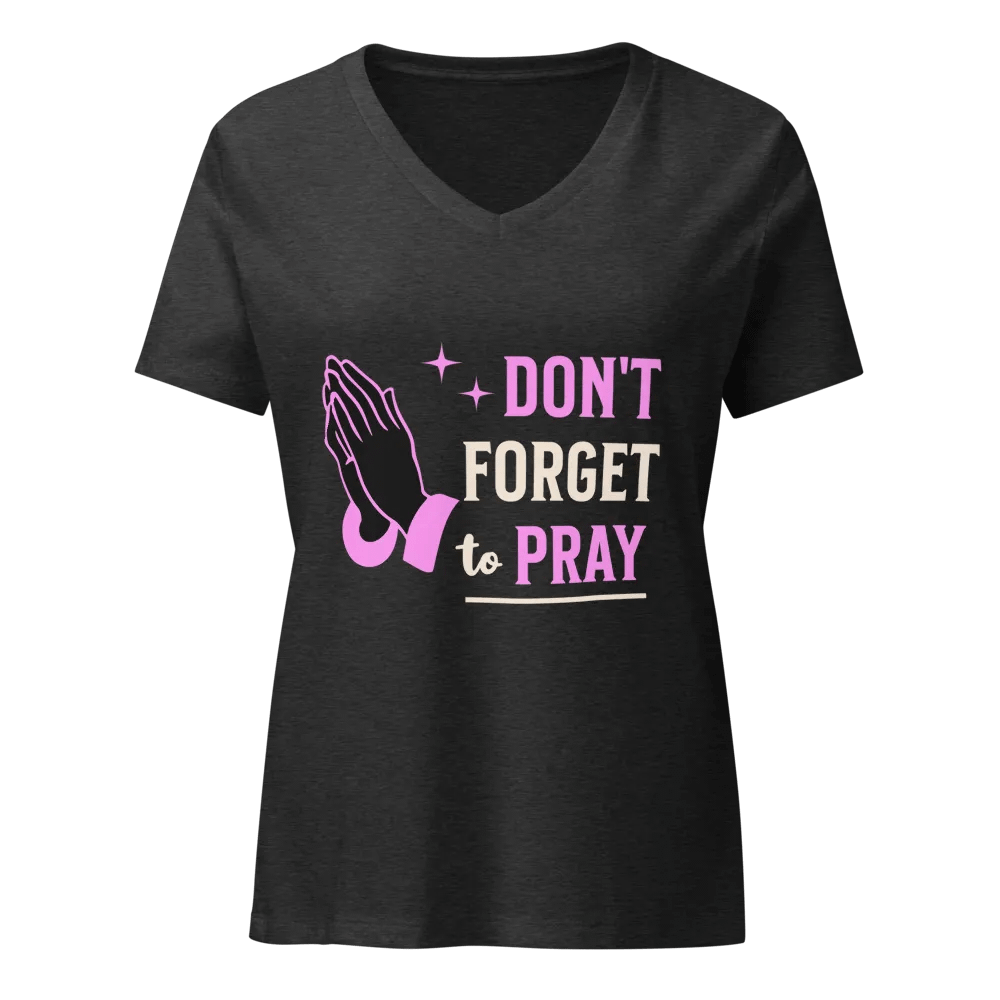 Pray Always Relaxed V-Neck Tee product image (1)