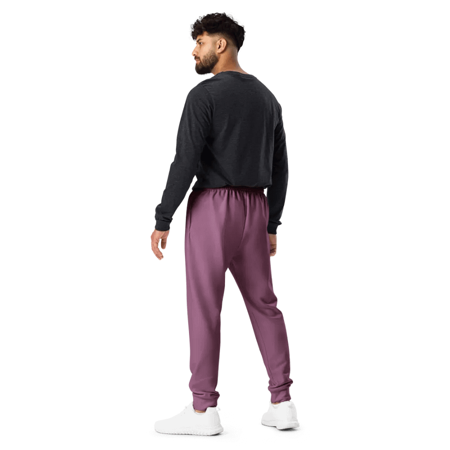 Plain Dark Lilac Purple Soft Summer Recycled Polyester Premium Men's Joggers by Treasure Pie product image (10)