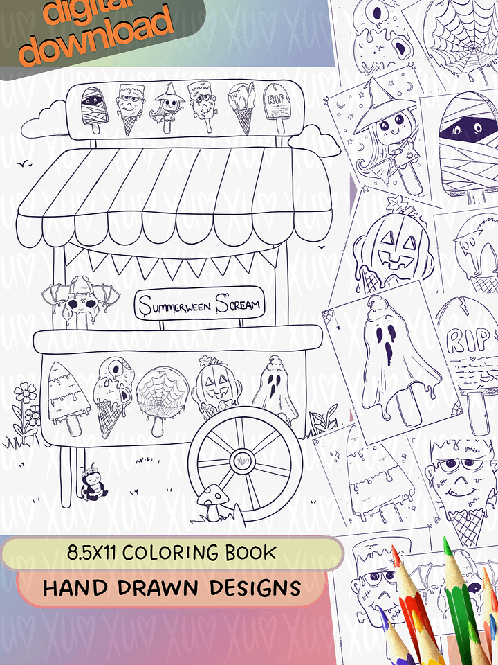 Summerween S'cream Coloring Book product image (1)