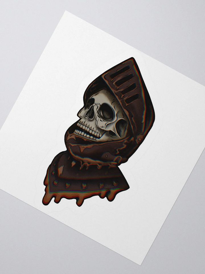"Gothic Knight Skull" Sticker product image (4)