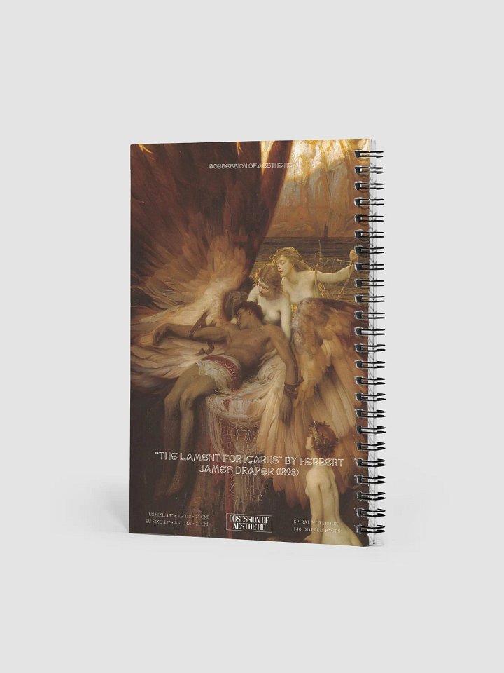 ''The Lament for Icarus'' by Herbert James Draper Spiral Notebook product image (2)