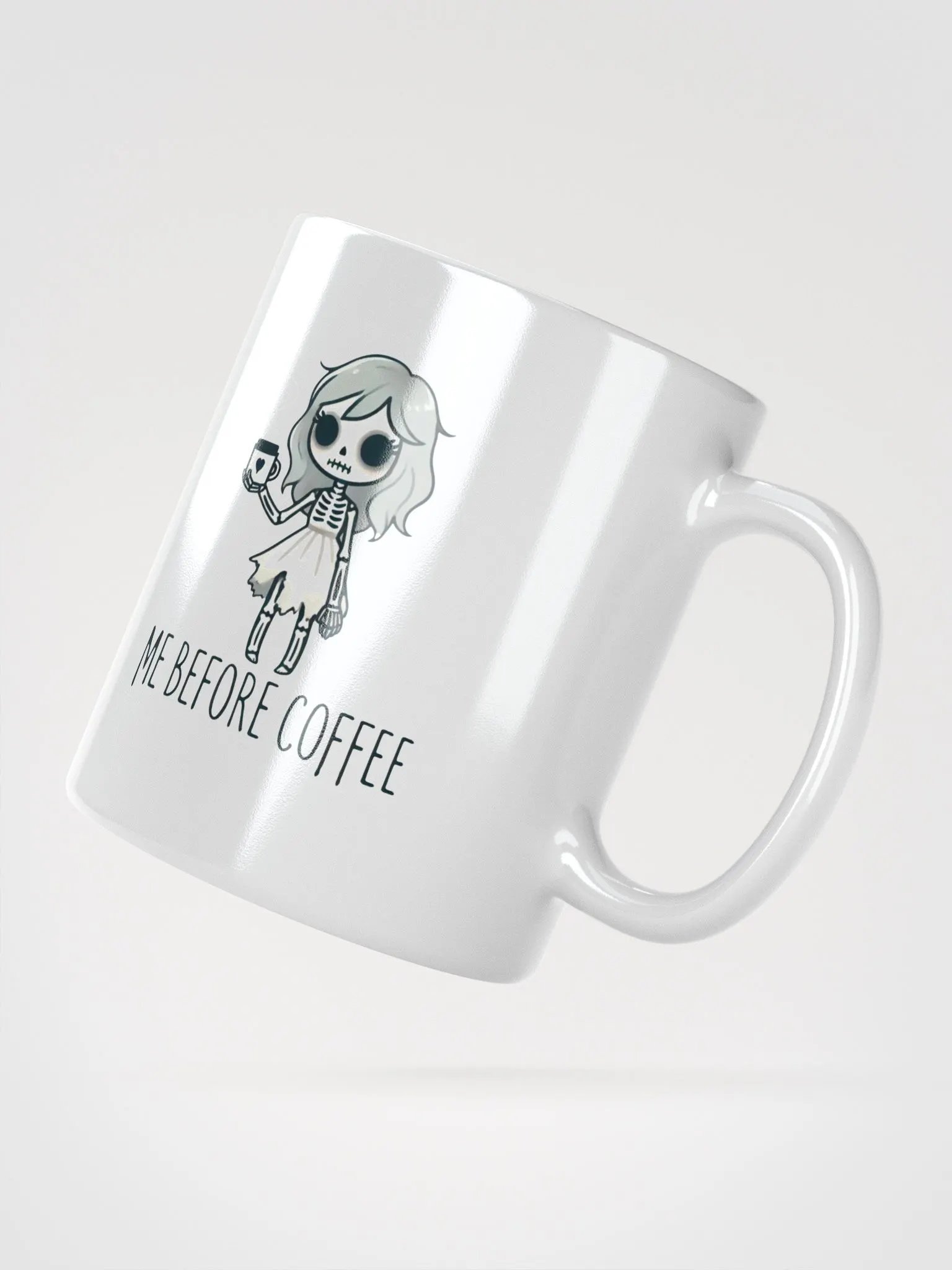 Me Before Coffee - Skeleton Girl Mug product image (6)