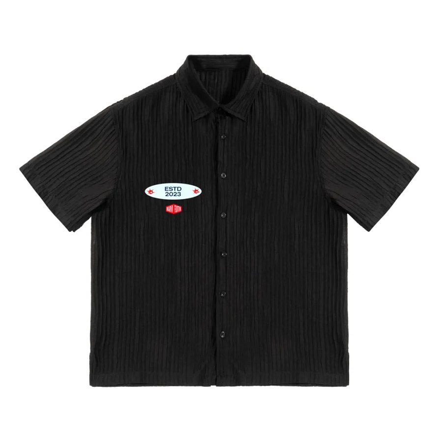 WANTED MEMORY®/NARVI FLOTIN® CORD GRAPHIC BUTTON UP product image (1)