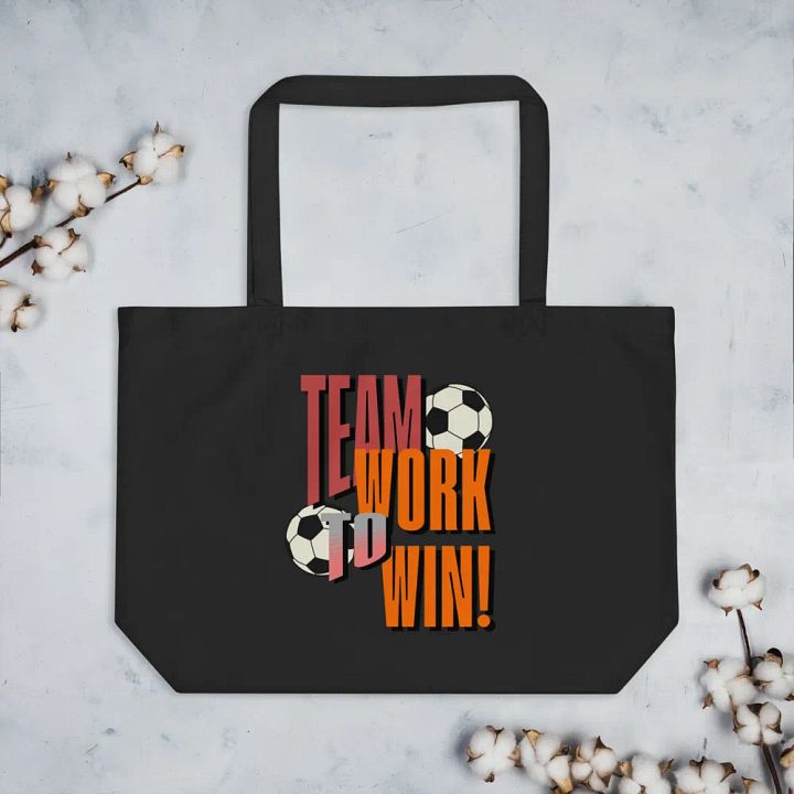 Team Work To Win! Soccer Bold Victory Tote Bag product image (2)