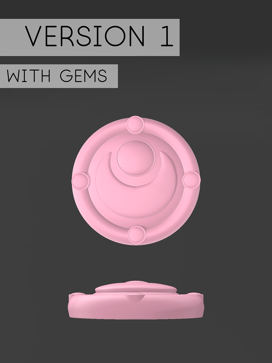 Moon Brooch STL File product image (3)