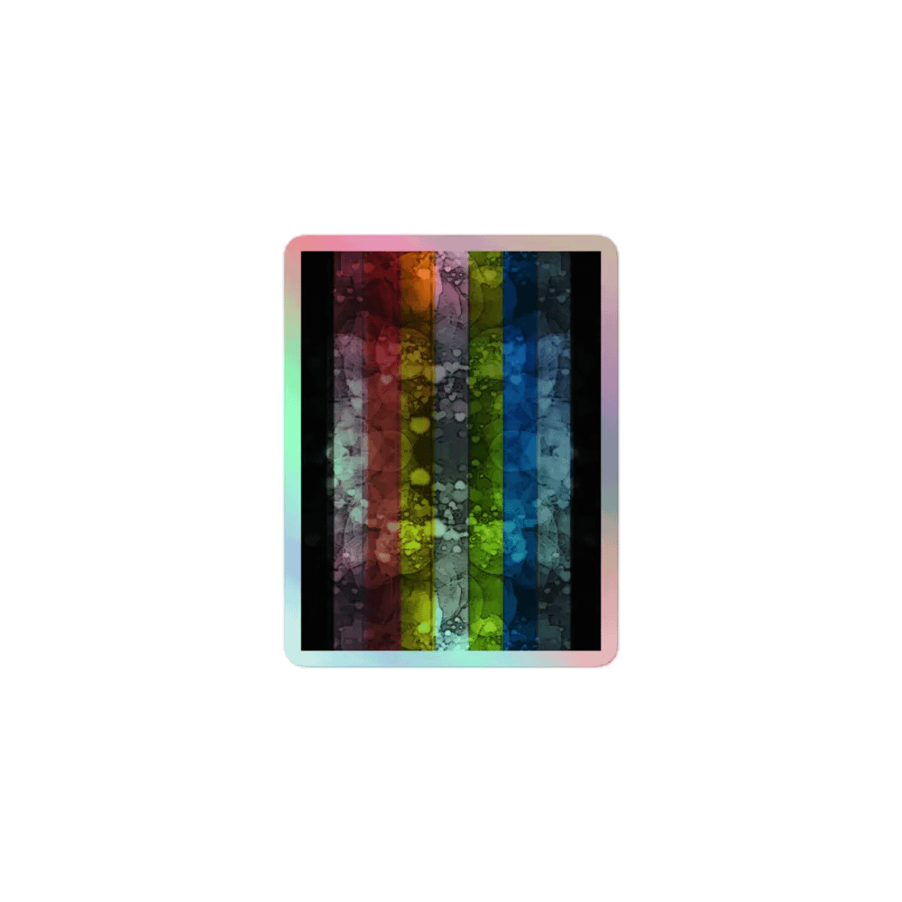 Queer Pride Flag Sticker (Textured Variation) product image (1)