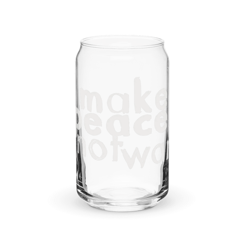 Peaceful Can-Shaped Glass