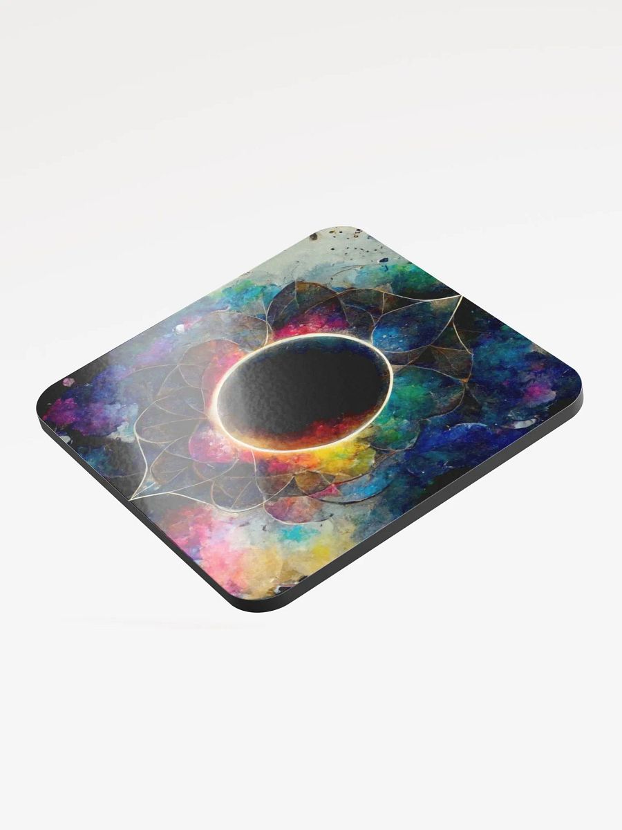 Cosmic Eclipse Glossed Cork Coaster product image (3)