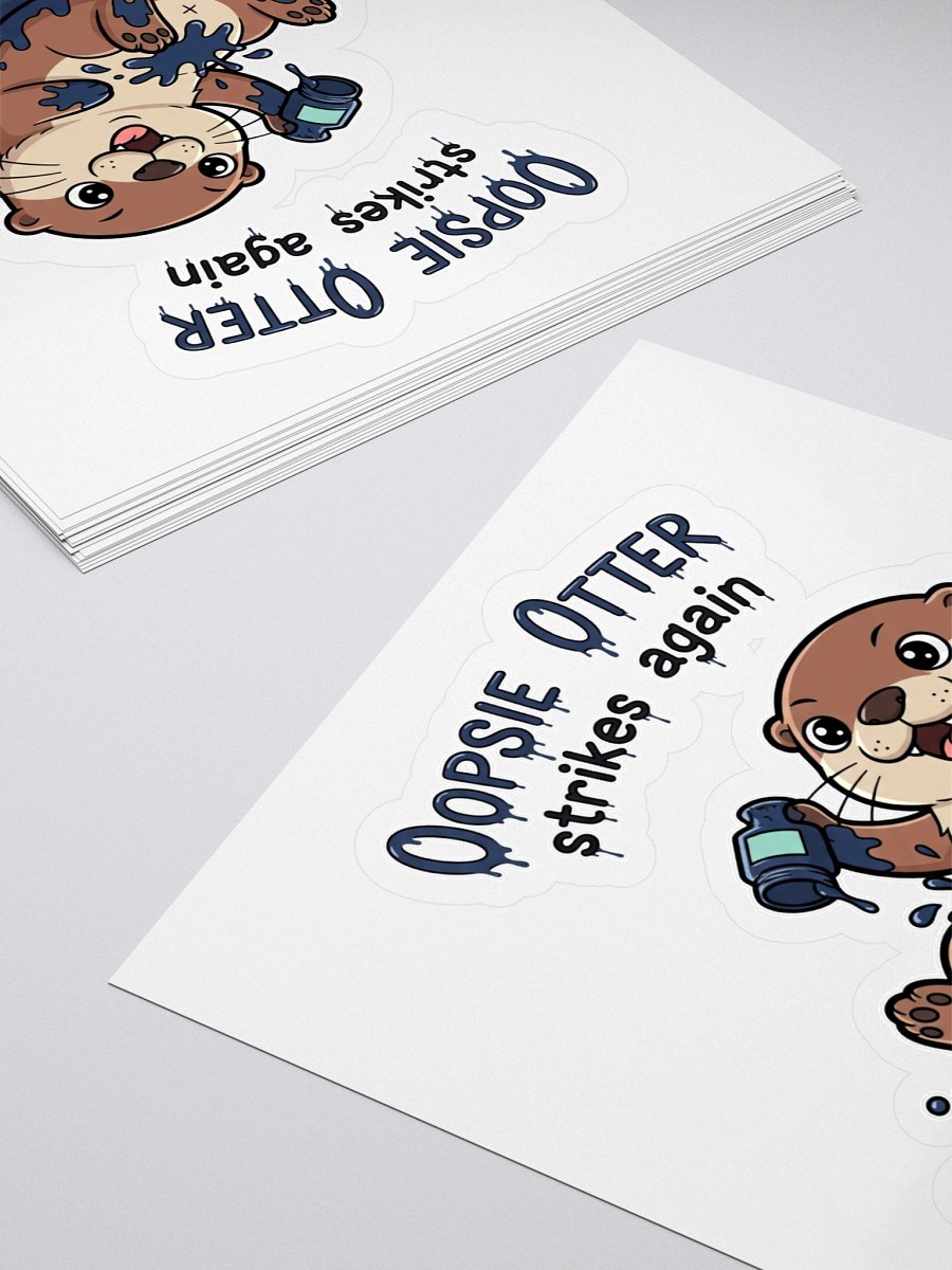 Otter Spilled the Ink Kiss Cut Sticker product image (4)