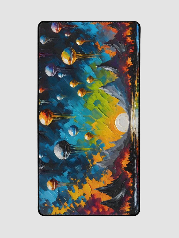 Desk Mat (31.5x15.5 inches) - Abstract Alien Invasion Design product image (2)