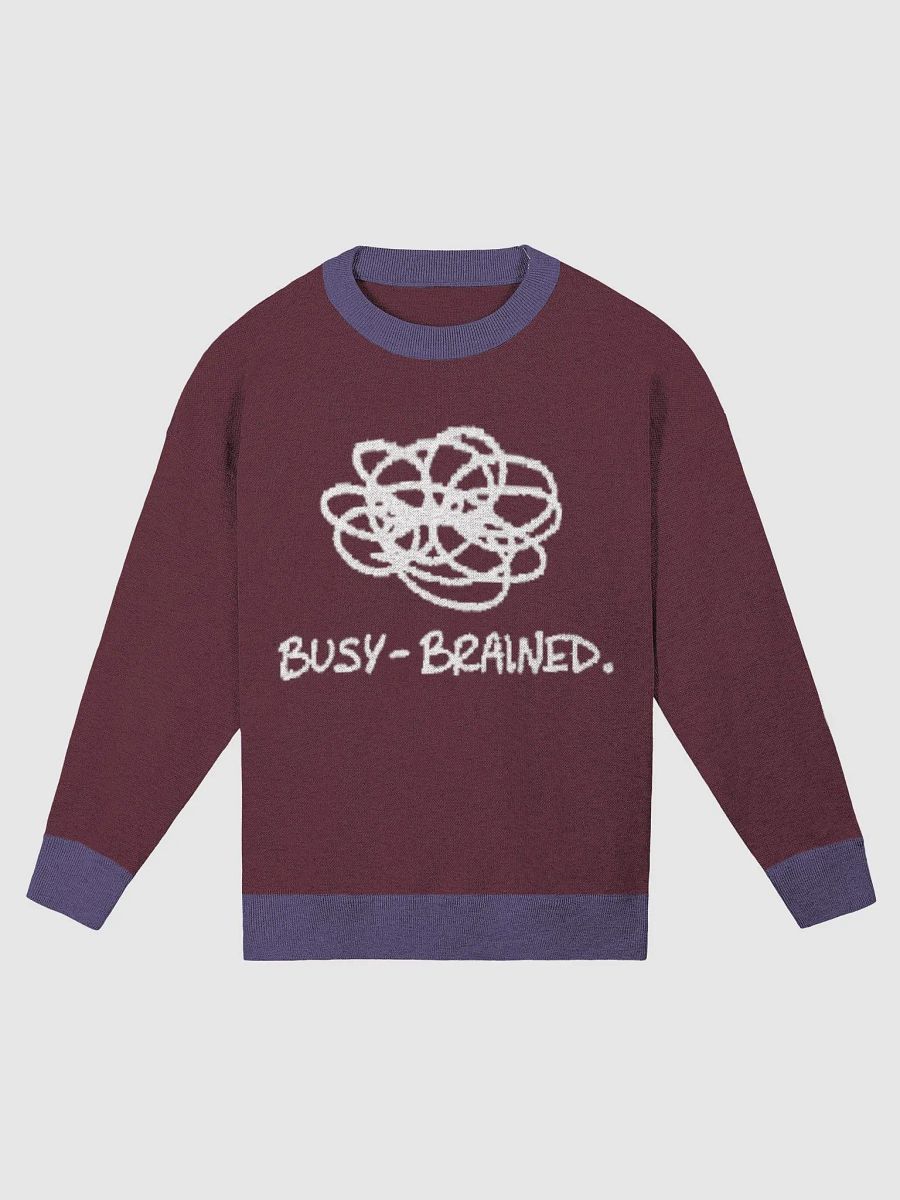 BUSY-BRAINED (white + grape design) knitwear crewneck product image (5)