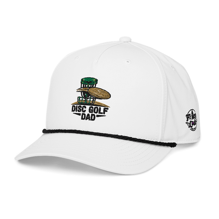 Fancy Lads White Richardson Rope Hat "Disc Golf Dad" product image (1)