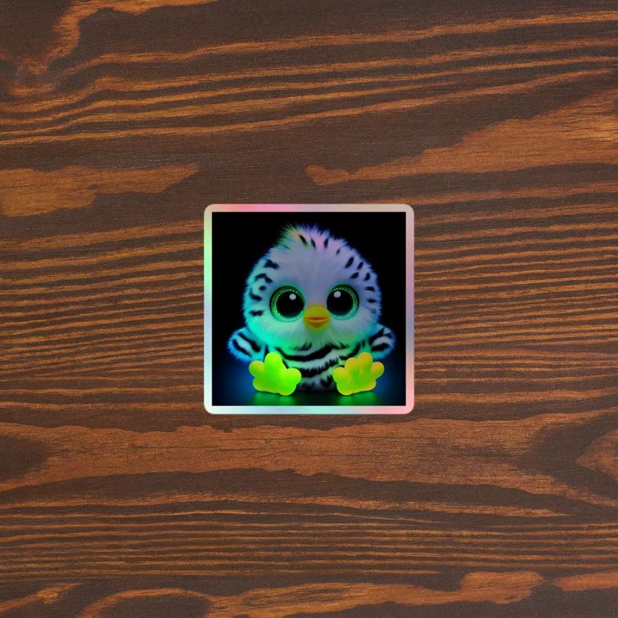 Whimsical Chick Holographic Sticker Sheet product image (5)