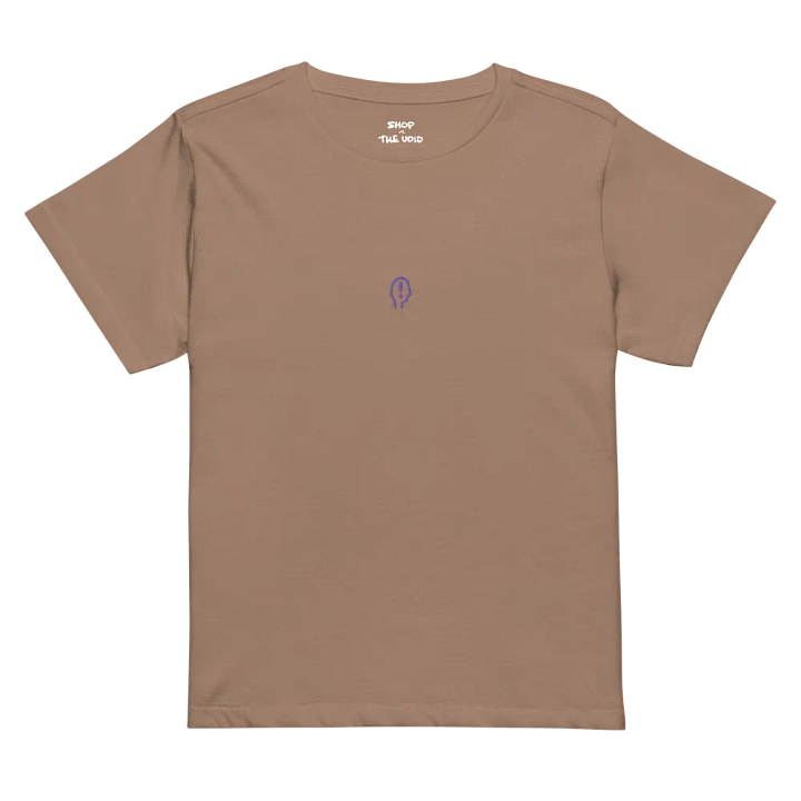 EXCLAIMING MENTALLY (purple) embroidered waist length t-shirt product image (11)