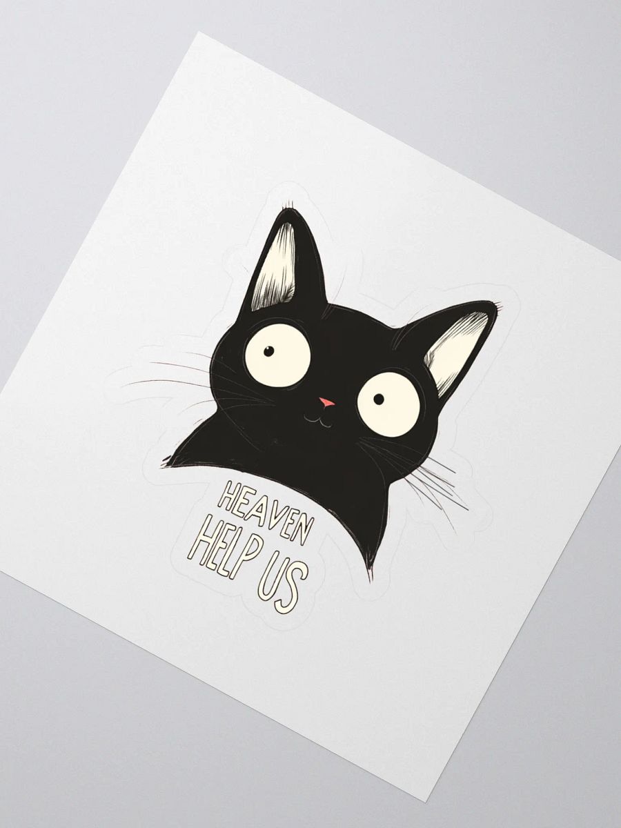 Wide-Eyed Cat Cut Stickers product image (2)