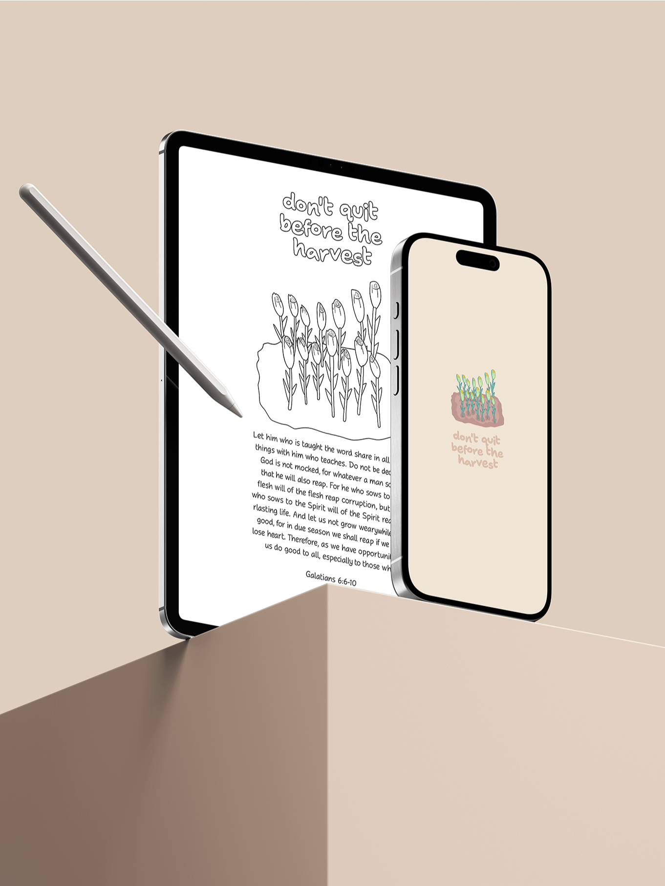 Don't Quit Before The Harvest - Coloring Page product image (1)