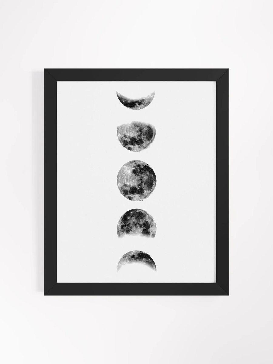 Lunar Phases Framed Poster Set – Elegant Moon Cycle Wall Art | Modern Minimalist Décor | Premium Framed Set for Homes and Offices product image (1)