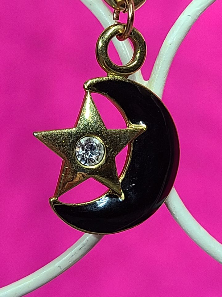 Moon and Rhinestone Star Choker necklace product image (2)
