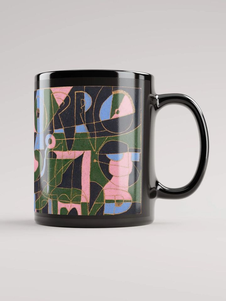 opposite dimples in the bored mind of the squid black glossy mug product image (1)