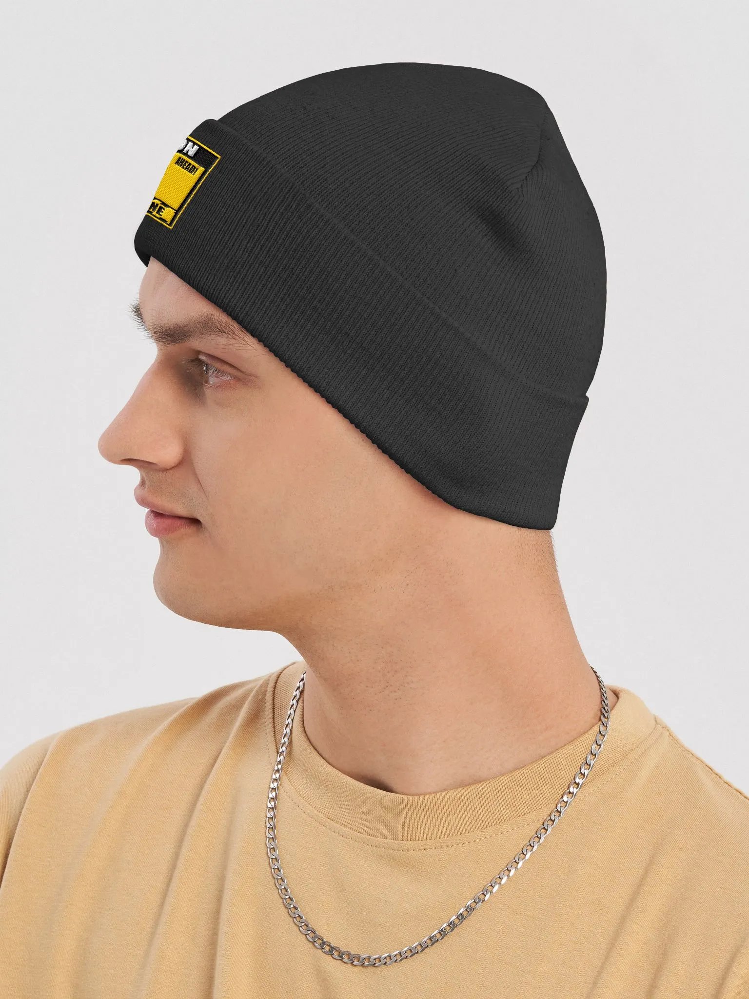 Caution Heavy Lifting Ahead Embroidered Beanie product image (5)