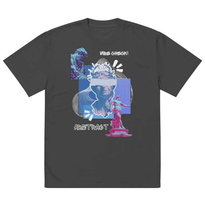 Abstarct Vibe Check AS Colour Premium Oversized Faded T-Shirt product image (5)
